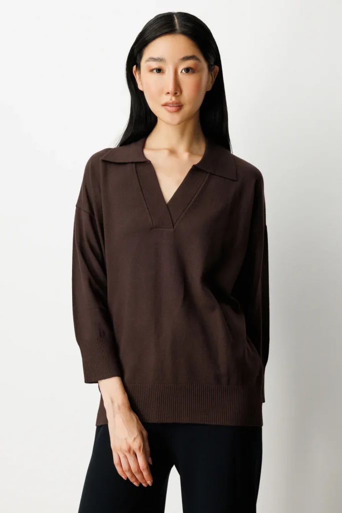 ON TRİKO Truvakar Kol Triko Kazak 65301-26k - kahve