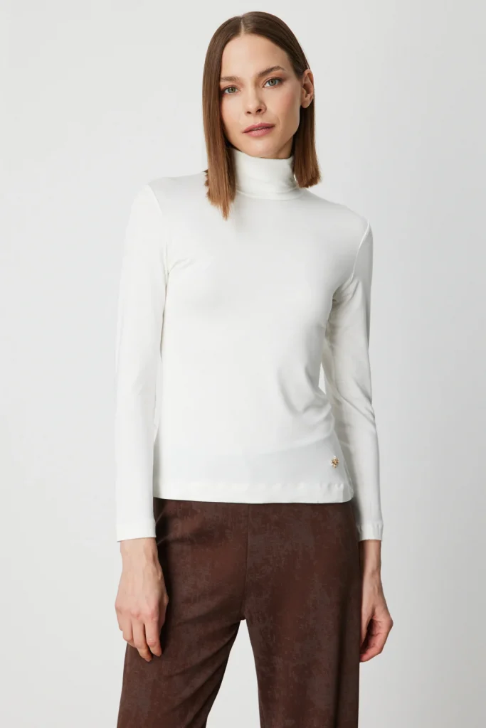 ON TRİKO Balıkçı Yaka Basic Bluz 61433-26k - EKRU