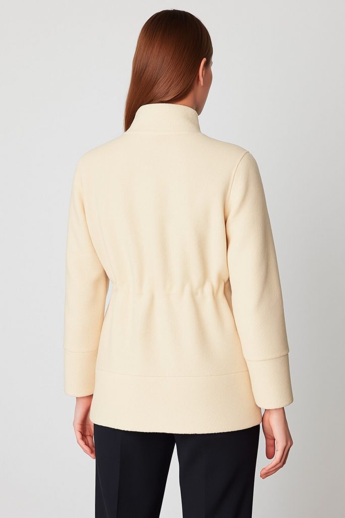 ON TRİKO Beli Bağcıklı Dik Yaka Mont 66721 - BEJ