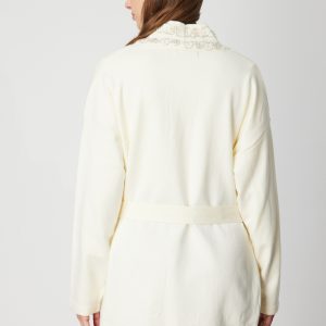 ON TRİKO ONTRİKO Yakası Taşlı Kuşaklı Hırka 60901-26k - EKRU