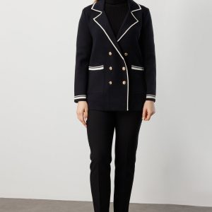 ON TRİKO ONTRİKO Ceket Yaka Torba Cepli Hırka 60906-26k - Siyah