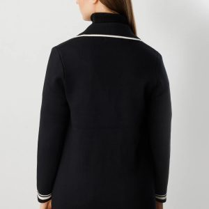 ON TRİKO ONTRİKO Ceket Yaka Torba Cepli Hırka 60906-26k - Siyah