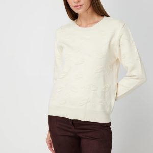 ON TRİKO Kabartmalı Triko Kazak 66363-26k - KREM