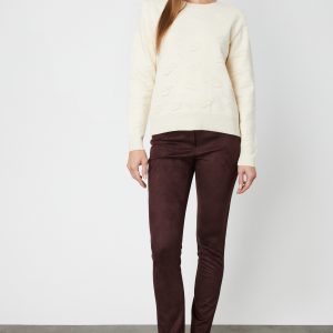 ON TRİKO Kabartmalı Triko Kazak 66363-26k - KREM