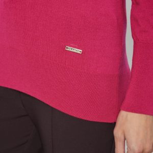 ON TRİKO Balıkçı Yaka Triko Kazak 63503-26K - fusya