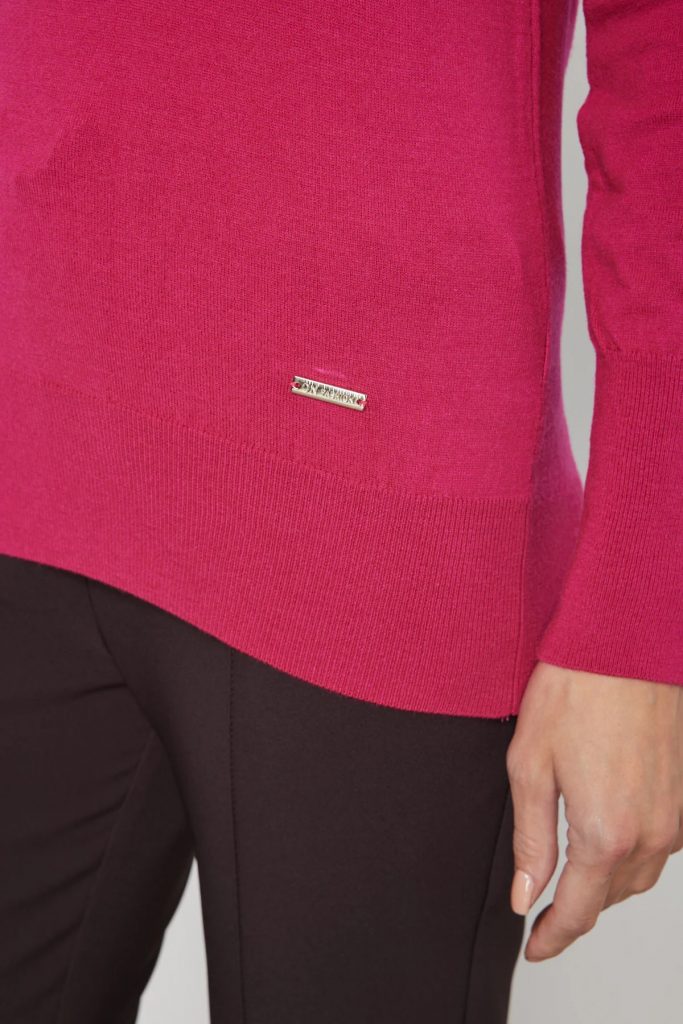 ON TRİKO Balıkçı Yaka Triko Kazak 63503-26K - fusya