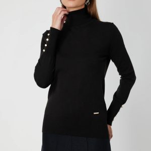 ON TRİKO Balıkçı Yaka Triko Kazak 63503-26K - Siyah