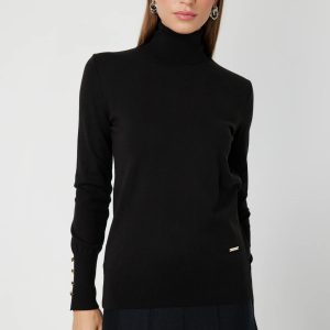 ON TRİKO Balıkçı Yaka Triko Kazak 63503-26K - Siyah