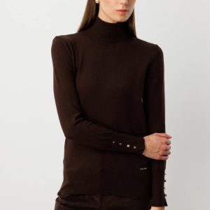 ON TRİKO Balıkçı Yaka Triko Kazak 63503-26K - kahve