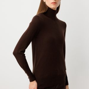 ON TRİKO Balıkçı Yaka Triko Kazak 63503-26K - kahve