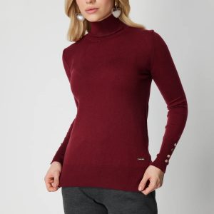 ON TRİKO Balıkçı Yaka Triko Kazak 63503-26K - bordo