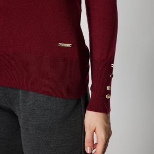 ON TRİKO Balıkçı Yaka Triko Kazak 63503-26K - bordo