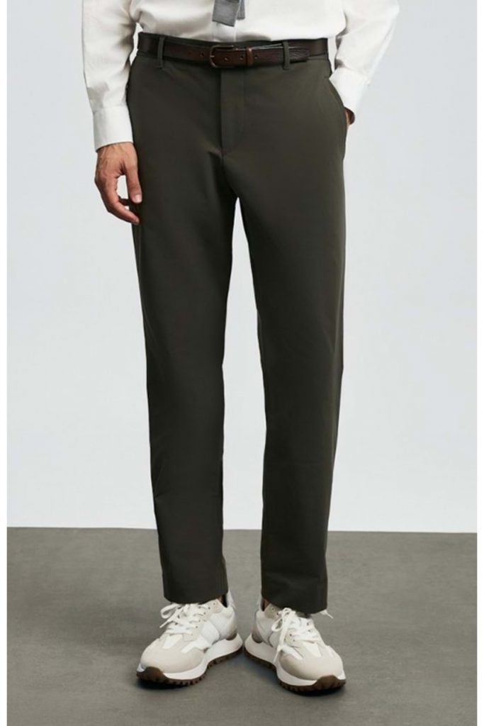 Lufian  Daren Smart Erkek Chino Pantolon Slim Fit Erkek Pantolon HAKİ - TOPRAK