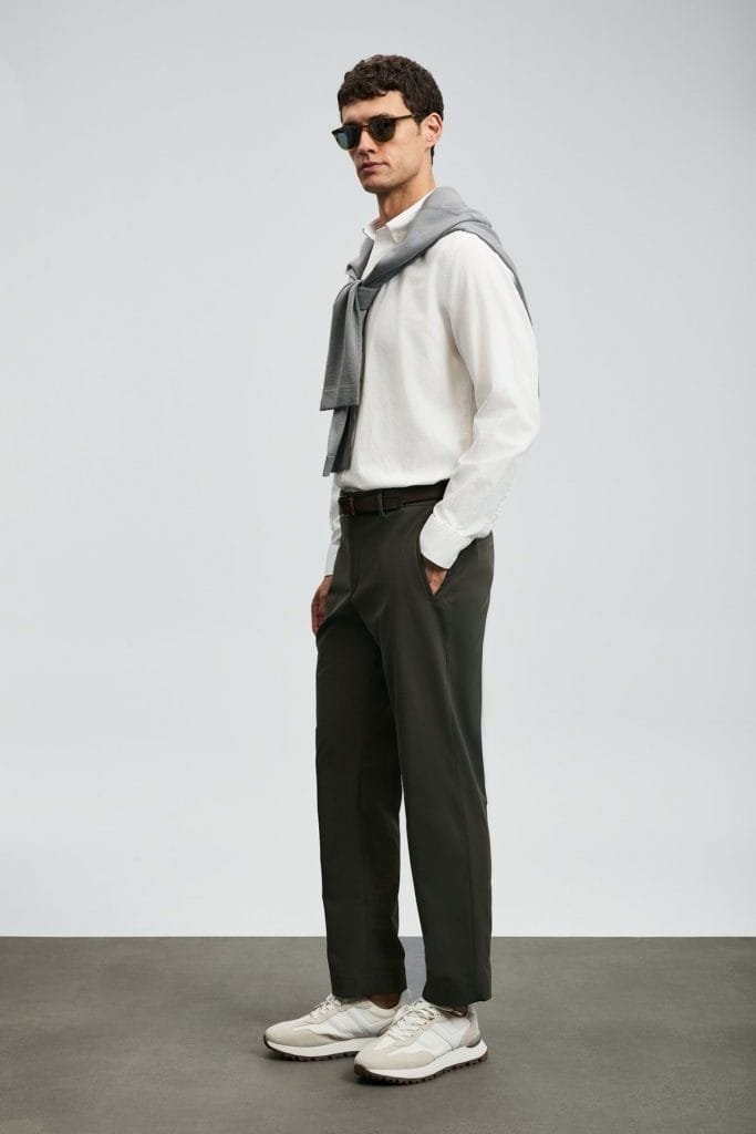 Lufian  Daren Smart Erkek Chino Pantolon Slim Fit Erkek Pantolon HAKİ