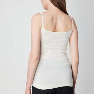 ON TRİKO Simli Kumaş Askılı Bluz 61391-26k - KREM