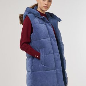 Kayra Kadife Garnili Şişme Yelek Lacivert - Lacivert