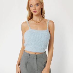 Guess Tüylü üst Triko W4BR26Z3BH0 - pembe