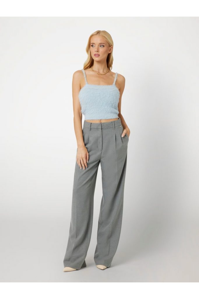 Guess Tüylü üst Triko W4BR26Z3BH0 - MAVİ