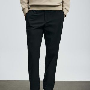 Lufian  Daren Smart Erkek Chino Pantolon Slim Fit Erkek Pantolon HAKİ - Siyah