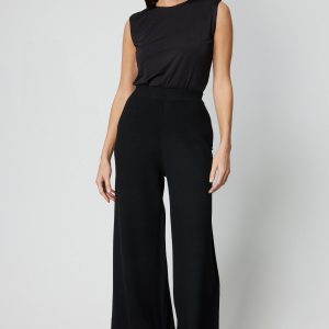 ON TRİKO Cebi Taş Detaylı Bol Paça Triko Pantolon 63919-26k - bordo