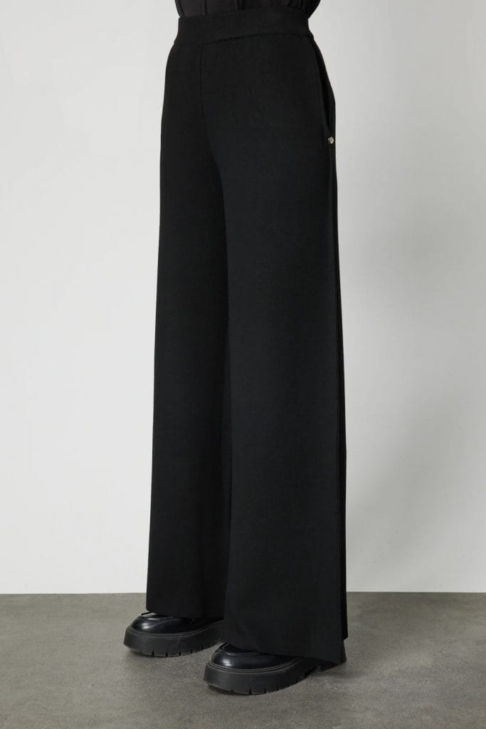 ON TRİKO Cebi Taş Detaylı Bol Paça Triko Pantolon 63919-26k