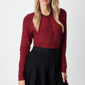 ON TRİKO Piliseli Mini Triko Etek 60203-26k - Siyah