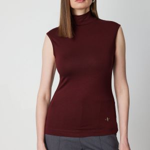 ON TRİKO Dik Yaka Kolsuz Basic Bluz 61432-26k - Siyah