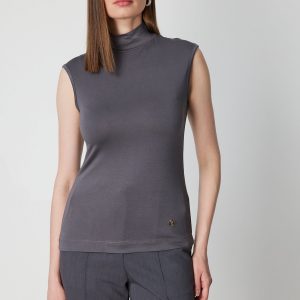 ON TRİKO Dik Yaka Kolsuz Basic Bluz 61432-26k - ANTRASİT