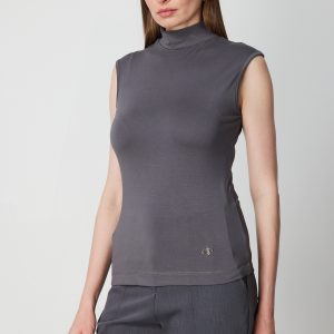 ON TRİKO Dik Yaka Kolsuz Basic Bluz 61432-26k - ANTRASİT