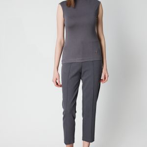 ON TRİKO Dik Yaka Kolsuz Basic Bluz 61432-26k - ANTRASİT