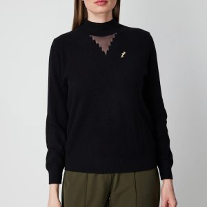 ON TRİKO Yakası Tül Detaylı Pamuklu Triko Kazak 60342-26k - EKRU