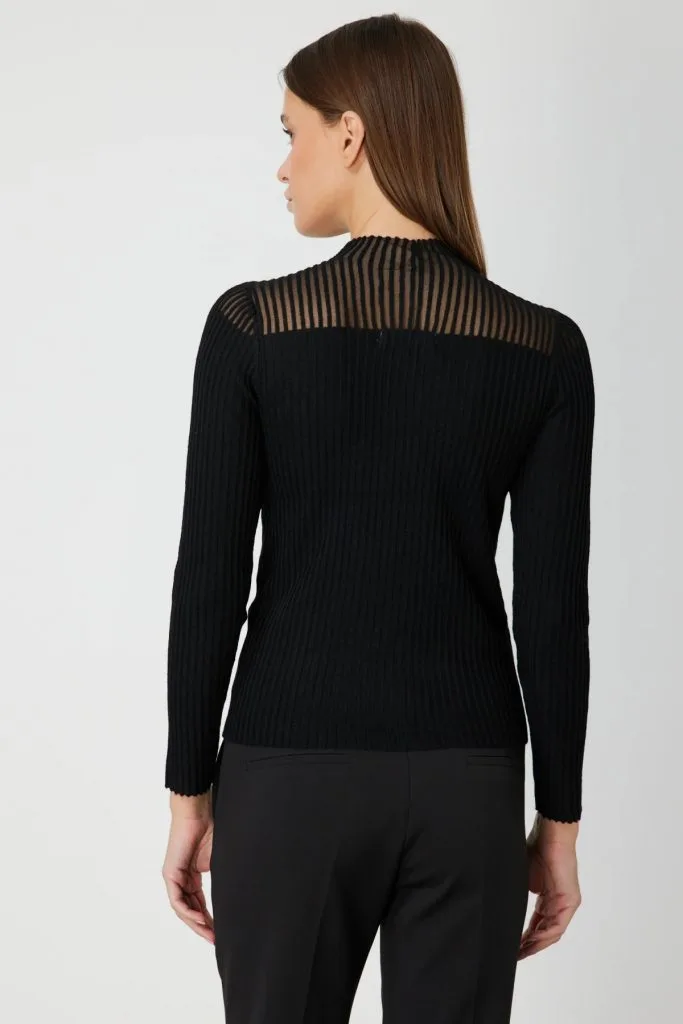 ON TRİKO Yakası Transparan Taşlı Triko Kazak 60340-26k