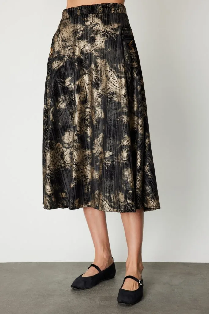 ON TRİKO Desenli Midi Boy Etek 66537-26k