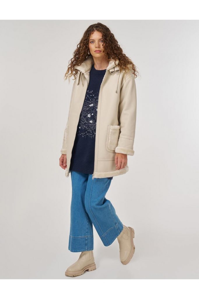 Kayra Kemer Köprülü Suni Deri Kaban 17023-26k - KREM