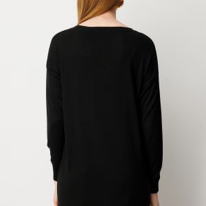 ON TRİKO Salaş Verev Tunik 65316-26k - Siyah