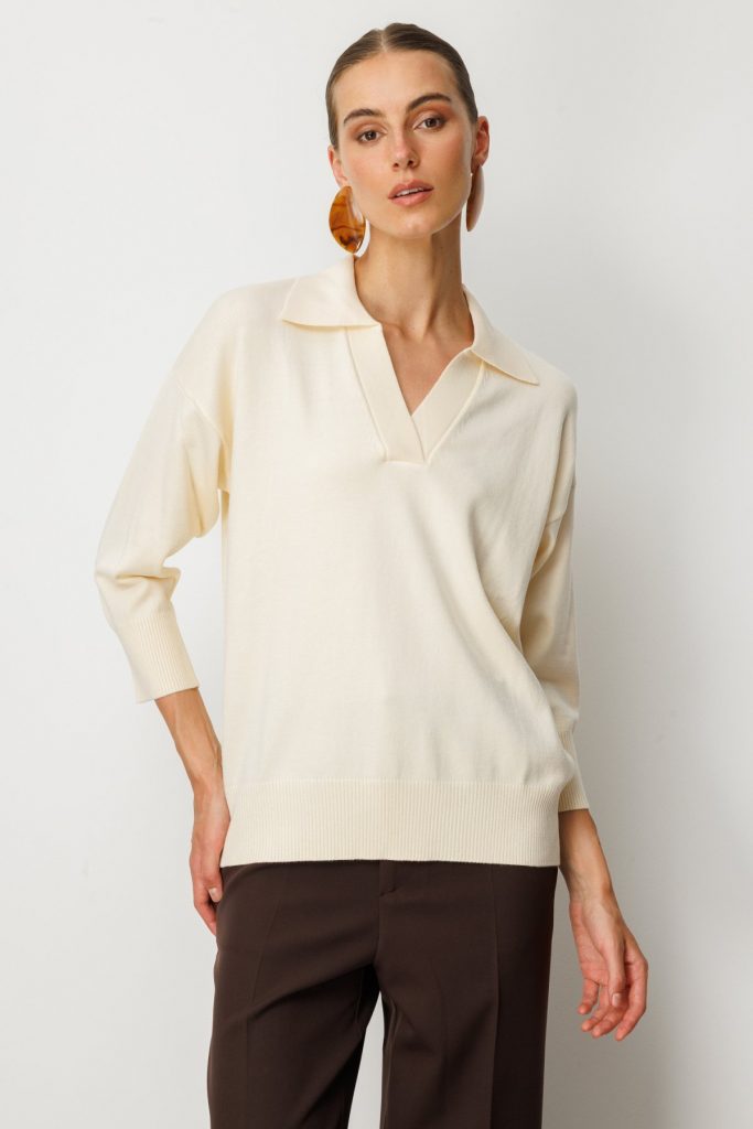 ON TRİKO Truvakar Kol Triko Kazak 65301-26k - bordo