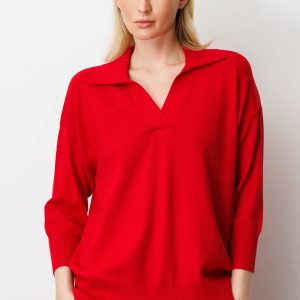 ON TRİKO Truvakar Kol Triko Kazak 65301-26k - KIRMIZI