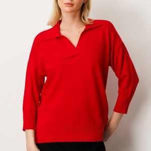 ON TRİKO Truvakar Kol Triko Kazak 65301-26k - KIRMIZI