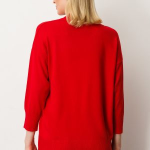 ON TRİKO Truvakar Kol Triko Kazak 65301-26k - KIRMIZI