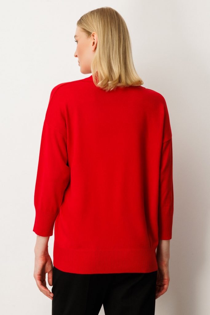 ON TRİKO Truvakar Kol Triko Kazak 65301-26k - KIRMIZI