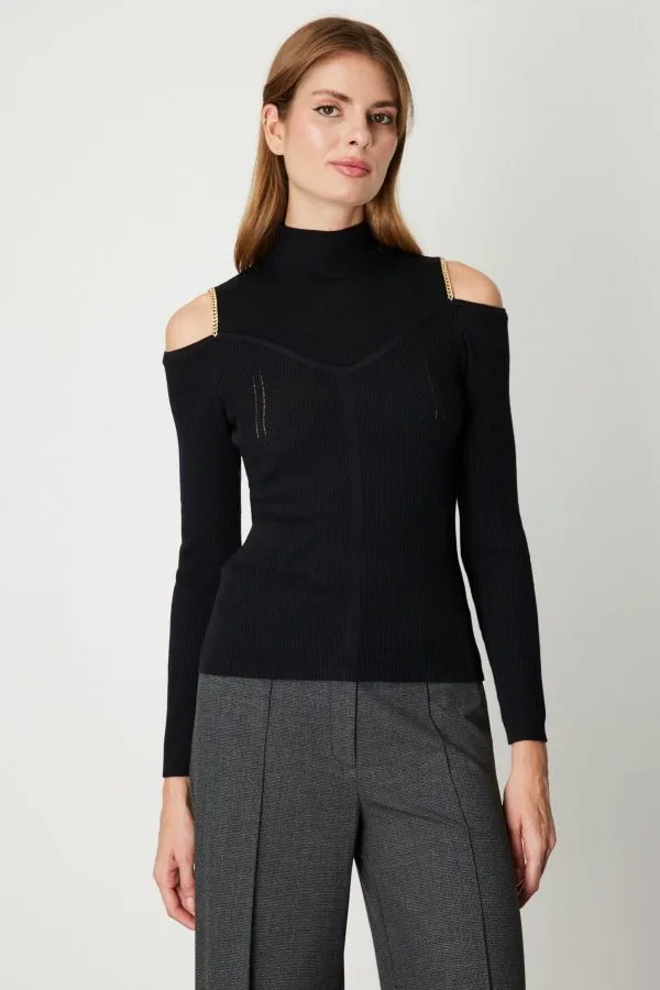 ON TRİKO Omuzları Açık Triko Kazak 60398-26k