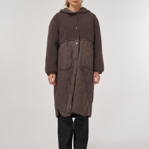 Kayra Peluş Detaylı Anorak Mont 27352-26k - kahve