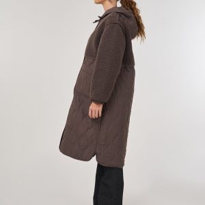 Kayra Peluş Detaylı Anorak Mont 27352-26k - kahve