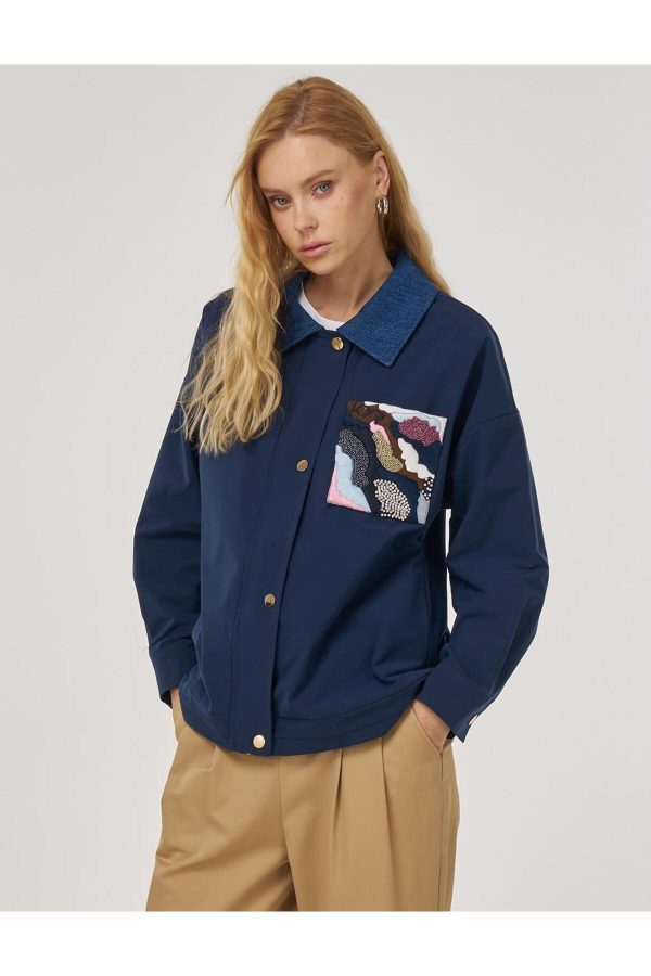 Kayra İşleme Detaylı Kısa Ceket 73010-26k