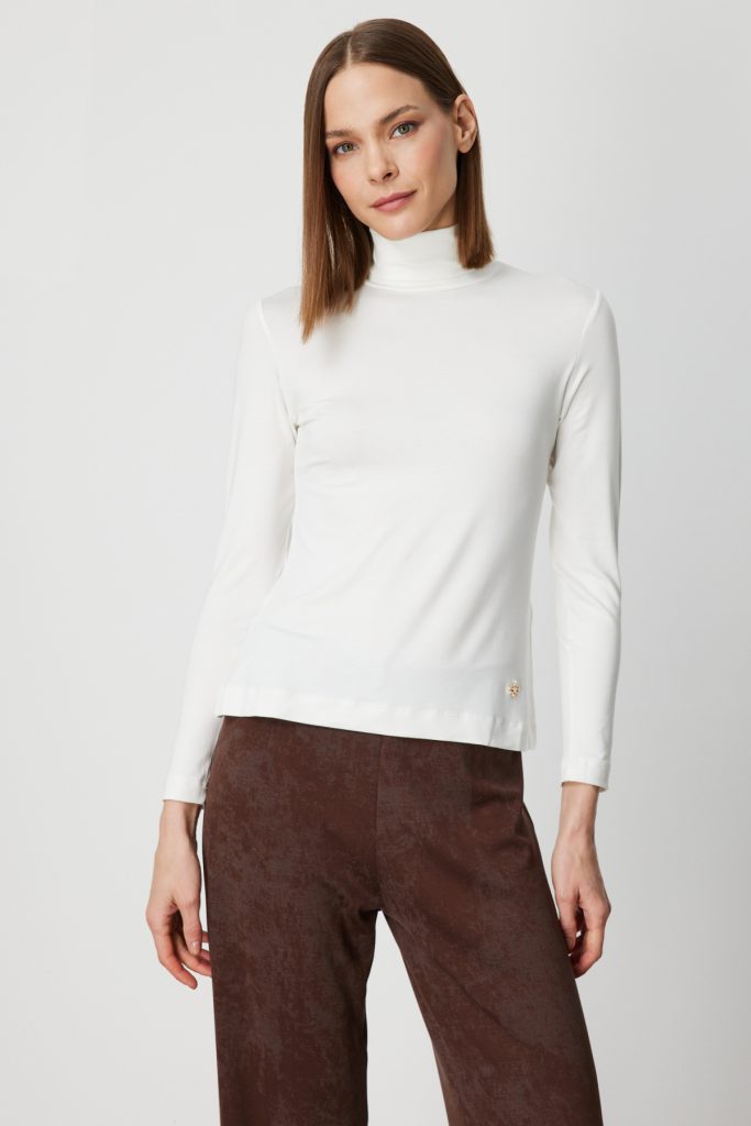 ON TRİKO Balıkçı Yaka Basic Bluz 61433-26k - EKRU