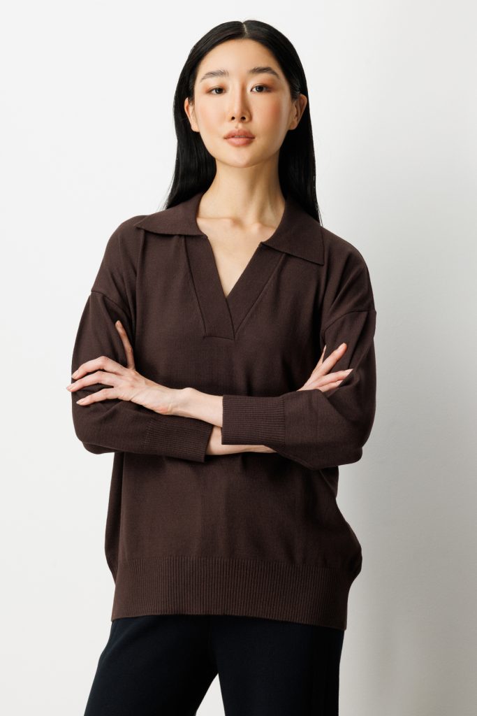 ON TRİKO Truvakar Kol Triko Kazak 65301-26k - kahve