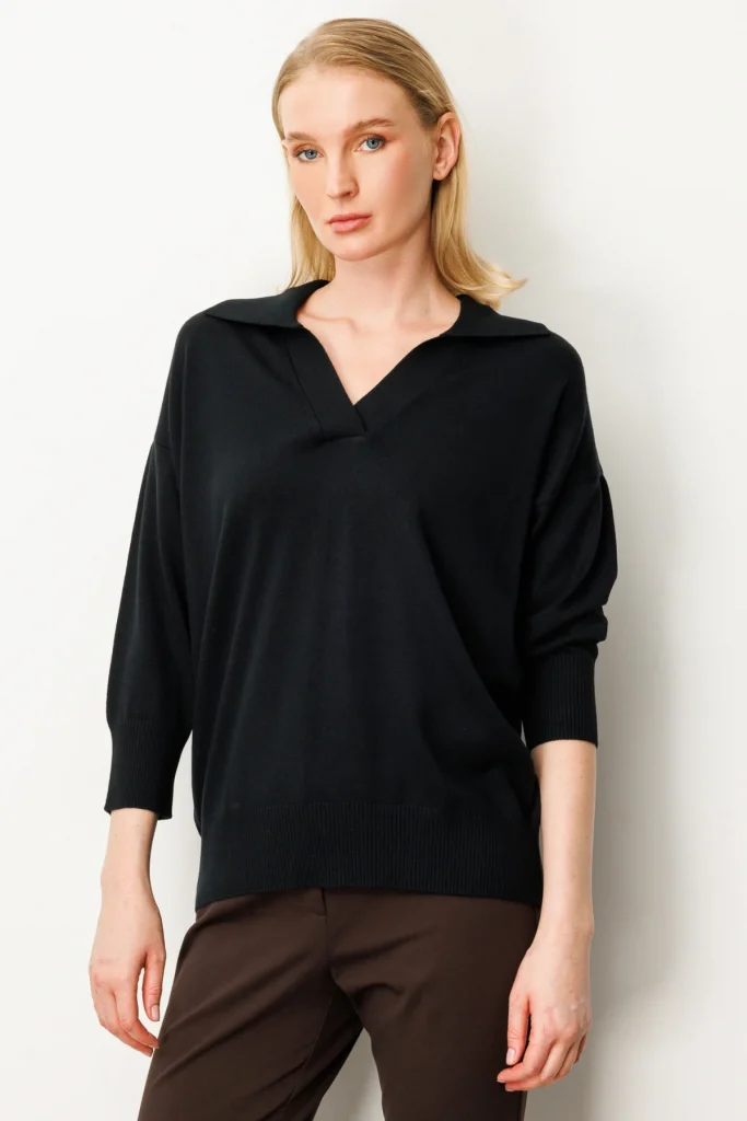 ON TRİKO Truvakar Kol Triko Kazak 65301-26k - Siyah