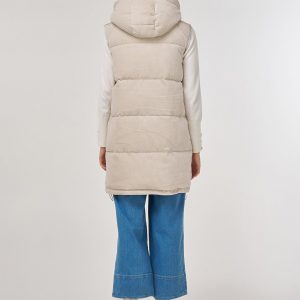 Kayra Kadife Garnili Şişme Yelek Lacivert - TAŞ