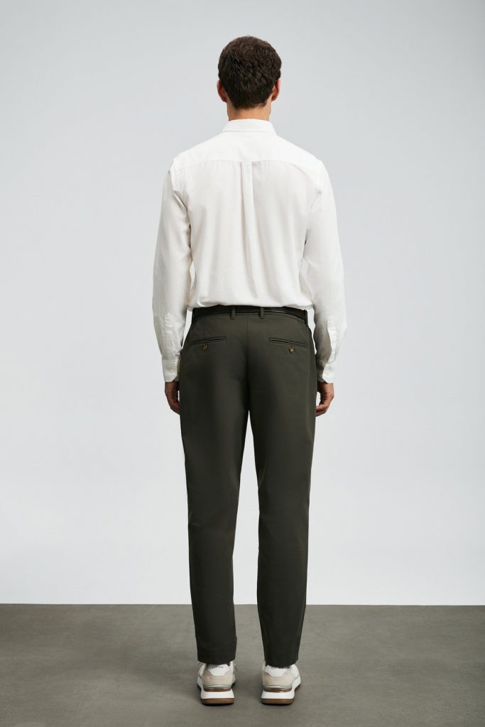 Lufian  Daren Smart Erkek Chino Pantolon Slim Fit Erkek Pantolon HAKİ - HAKİ