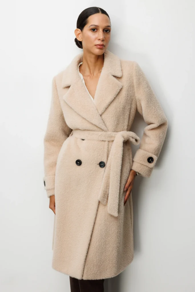 EKOL Beli Kuşaklı Peluş Kaban 6033 - KUM